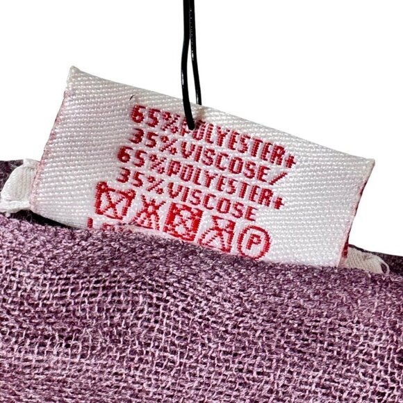 NEW Vismaya Large Scarf Pashmina Wrap Pink Mauve Gold Geometric Print Fringe - Picture 4 of 8